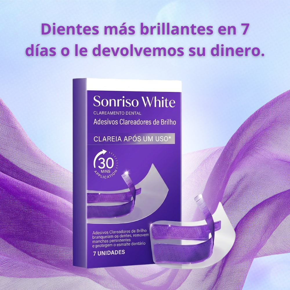 Sonrisa White Tiras Correctoras de Color Púrpura